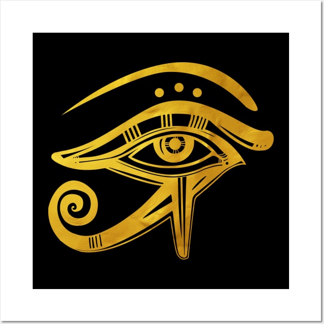 The Eye of Horus Golden Wall Art by DISOBEY